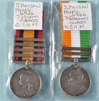 Lot 482 - A pair of Boar War Medals, to include The...