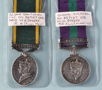 Lot 484 - George VI General Service Medal, awarded to...