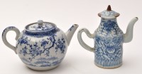 Lot 543 - Chinese blue and white wine pot and cover, of...
