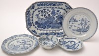 Lot 550 - Chinese blue and white serving dish, octagonal...