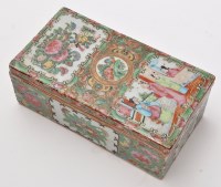 Lot 568 - Chinese Famille Rose Canton rectangular box...