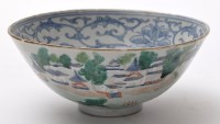 Lot 581 - Small Chinese Famille Verte bowl, the exterior...
