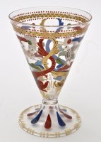 Lot 618 - Painted Venetian glass goblet, in the 16th...