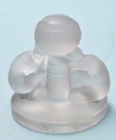 Lot 623 - Lalique 'Deux Figurines' clear and frosted...