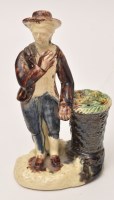 Lot 653 - Whieldon type lead glazed creamware figure of...