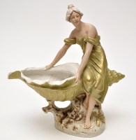 Lot 681 - Royal Dux figurative bowl, with female figure...