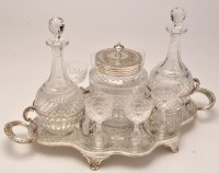 Lot 691 - A late Victorian two-handled EPNS and cut...