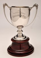 Lot 698 - A George V two-handled silver presentation cup,...