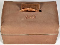 Lot 705 - A George V crocodile skin dressing case with...