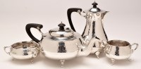 Lot 711 - A George V four-piece silver tea service, by...