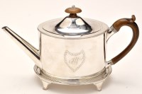 Lot 739 - A George III silver teapot, by Peter and Ann...