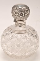 Lot 752 - A large Victorian cut glass and silver mounted...