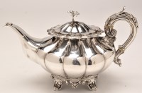 Lot 753 - A Victorian silver teapot, by Robert W. Smith,...