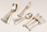 Lot 755 - An Edwardian silver part flatware service, by...