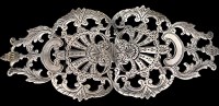 Lot 765 - A late Victorian silver buckle, of leaf and...