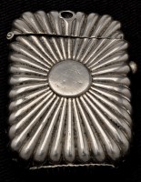 Lot 767 - An Edwardian silver plated vesta, of fluted...