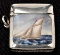 Lot 769 - A late Victorian silver and enamelled vesta...