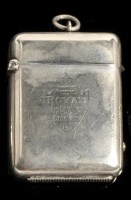 Lot 778 - A silver plated vesta case, inscribed ''Royal...