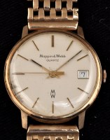 Lot 835 - Mappin & Webb Quartz: a gentleman's 9ct. gold...