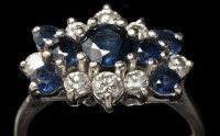 Lot 859A - A sapphire and diamond dress ring, the seven...