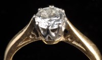 Lot 876 - A solitaire diamond ring, the brilliant cut...