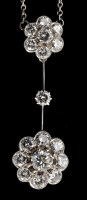 Lot 901 - An Edwardian diamond drop pendant, the...