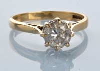 Lot 915 - A single stone diamond ring, the brilliant cut...