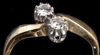 Lot 961 - A diamond ring, the two brilliant cut diamonds...