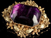 Lot 984 - A 19th Century amethyst and yellow metal...