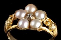 Lot 988 - An early 19th Century half pearl and diamond...