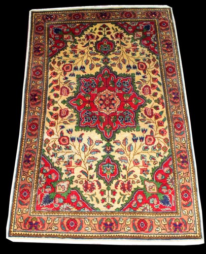 Lot 1020 - A Kashmar rug, the central rosette medallion...
