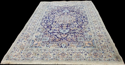 Lot 1069 - A Nain carpet, the central rosette surrounded...
