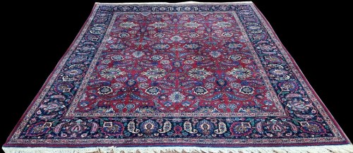 Lot 1094 - A Mashad carpet, with floral scrolls on a...