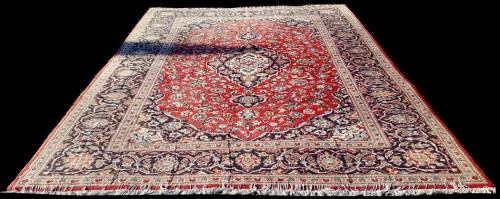 Lot 1100 - A Kashan carpet, the central medallion...