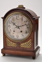 Lot 1126 - A 19th Century mahogany bracket clock, with...
