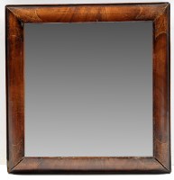 Lot 1137 - A mid 18th Century inlaid walnut wall mirror,...