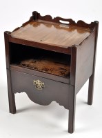 Lot 1170 - A George III mahogany commode wash stand, the...