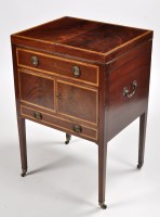 Lot 1177 - A George III campaign wash stand, the hinged...
