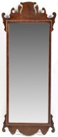 Lot 1188 - A George III style mahogany wall mirror, the...