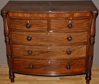 Lot 1193 - An early Victorian mahogany chest of two short...