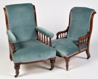 Lot 1206 - A pair of Victorian mahogany lady's and...