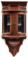 Lot 1207 - An early 20th Century mahogany hanging display...