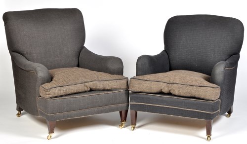 Lot 1222 - Howard & Sons Ltd., London: and easy armchair,...