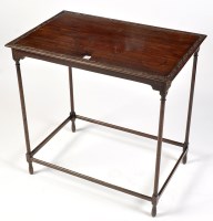 Lot 1223 - A Georgian style mahogany silver table, the...