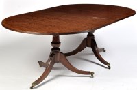 Lot 1225 - A Regency style mahogany pedestal dining table,...