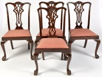 Lot 1226 - A set of eight Georgian style mahogany dining...