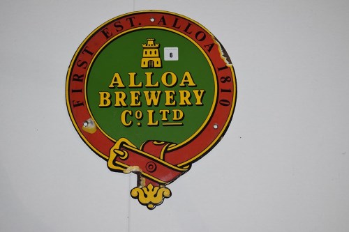 Lot 6 - 'Alloa Brewery Co. Ltd.', enamel advertising...