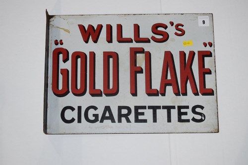 Lot 9 - 'Wills Gold Flake Cigarettes', enamel...