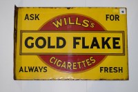 Lot 10 - 'Wills Gold Flake Cigarettes' enamel...