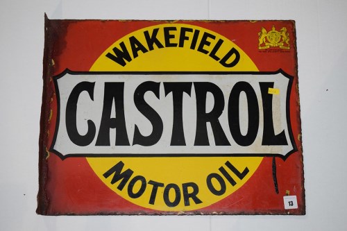 Lot 13 - 'Castroll Motor Oil', Wakefield, enamel...